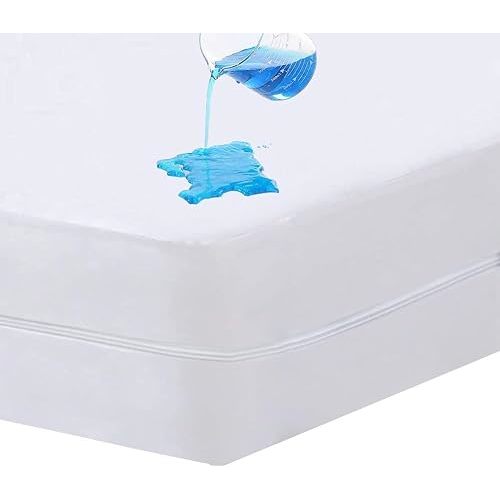 Nokolulu Zipper Waterproof Crib Mattress Protector | Toddler & Baby Crib Mattress Protector Cover - Premium Soft Fitted Crib Sheet with 6 Inches Deep Pocket (1, Crib (28x52 Inches))