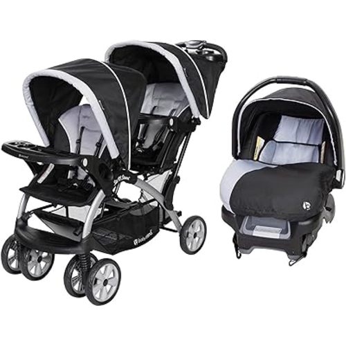 Baby Trend Infant and Toddler Double Stroller & Car Seat Combo, 2 Pc Set, Stormy