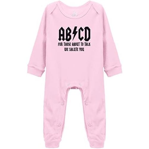 AB/CD for Those About To Talk We Salute Cute Baby Rock Bodysuit Short/Long Sleeve Onesie
