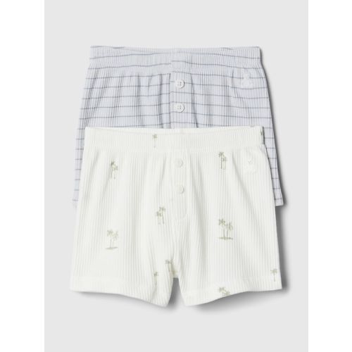 Baby First Favorites Pull-On Shorts (2-Pack) in grey matter, size: 6-12 M