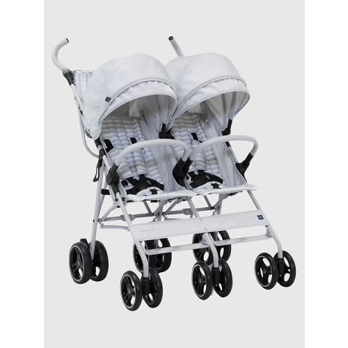 babyGap Classic Double Stroller in grey stripes, size: One Size