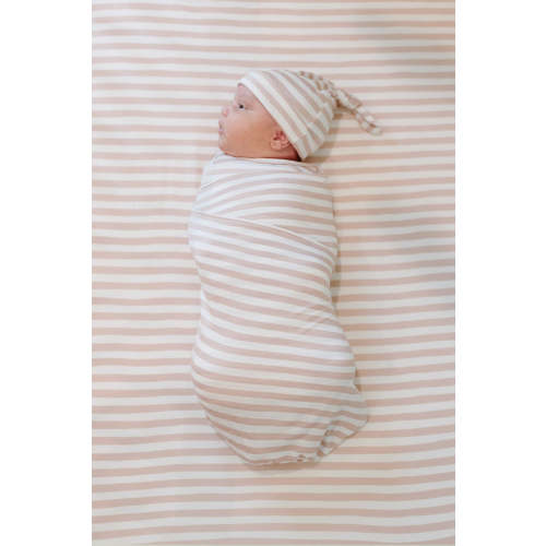 Candy Stripe Swaddle + Hat Set
