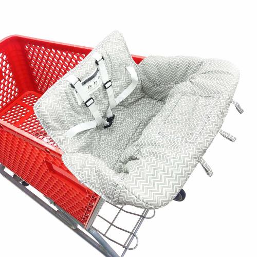 Shopping Cart Cover for Baby, Supermarket Shopping Cart Cover Protector, Grey Stripe