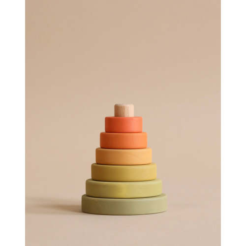 Mini Wooden Pyramid Stacker - Flower Meadow