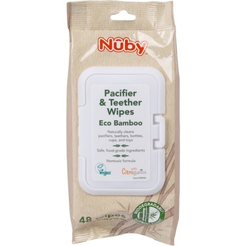 Nuby Bamboo Citroganix Pacifier and Teether Wipes 48 Pack