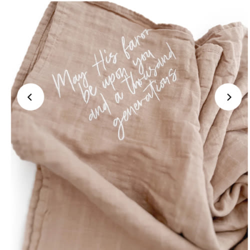 May His Favor Embroidered Swaddle Blanket – OUR HOUSE ABOVE