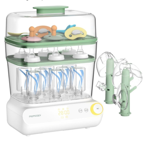 Amazon.com: Momcozy 3 Layers Large Bottle Sterilizer and Dryer, Fast Sterilize and Dry, Universal Bottle Sterilizer for All Bottles & Breast Pump Accessories, Touch Screen & Auto-Off Bottle Sanitizer : Baby