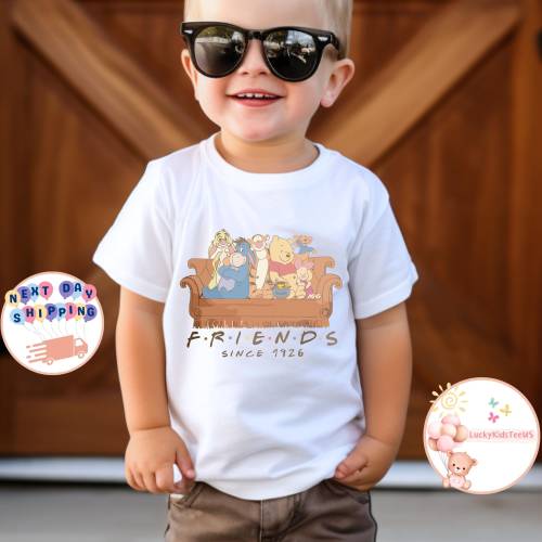 Retro Disney Friends Since 1926 Kids T-Shirt, Winnie The Pooh Toddler Sweatshirt, Pooh Bear And Friends Baby Onesie®, Disney Gift For Kids