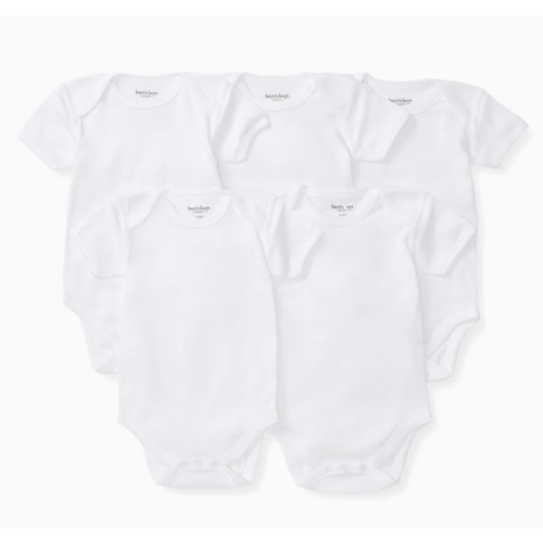 Bee Essentials Organic Short Sleeve Baby Bodysuit 5 Pack – Burt's Bees Baby