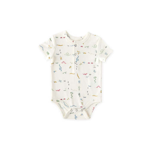 Short Sleeve Henley One-Piece