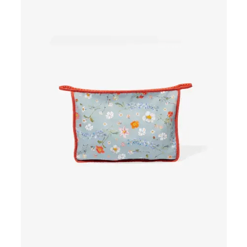 Large Zip Monogrammed Bag In Light Floral | Oso & Me
