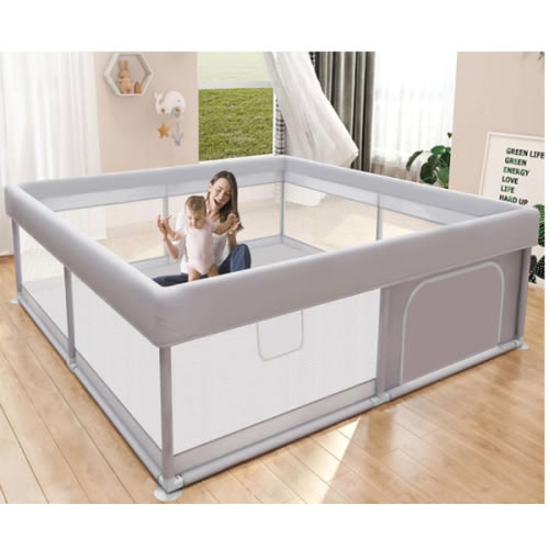 Baby Playpen 50x50 Inch, Play Pens for Babies and Toddlers Baby Fence Play Yards for Indoor & Outdoor with Breathable Mesh Anti-Fall Playpen