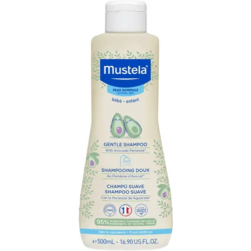 Mustela Baby Gentle Shampoo with Natural Avocado - Hair Care for Kids of all Ages & Hair Types - Tear-Free & Biodegradable Formula - Various Sizes - 1 or 2-Pack