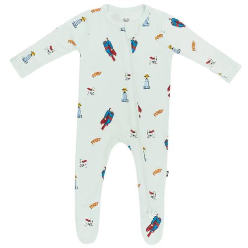 Kyte Baby - Bamboo Zippered Footie In Superman