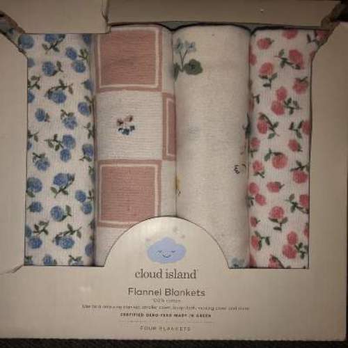 Flannel Baby Blankets - Traditional Floral - 4pk - Cloud Island™
