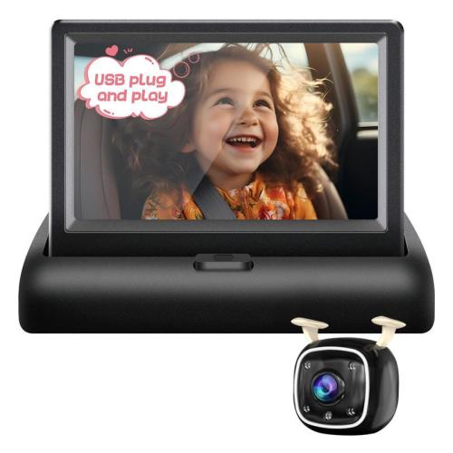 RVGONOW Baby Car Camera with 4.3'' Monitor, USB Powered Rear - TikTok Shop