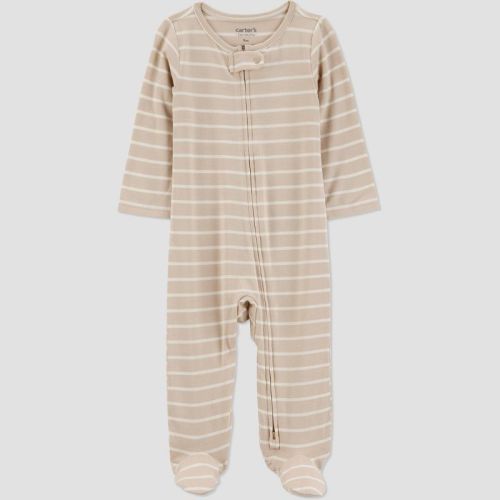 Carter's Just One You® Baby Striped Comfy Soft Sleep N' Play - Brown/white 3m