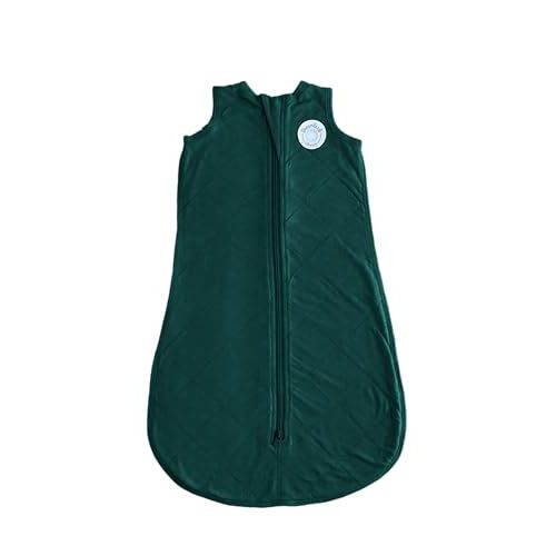 Dreamland Baby Bamboo Viscose Sleep Sack (0-6 Months). 1.0 TOG Ultra Soft Blanket w/ 2-Way Zipper. 97% Viscose, 3% Spandex (Forest)