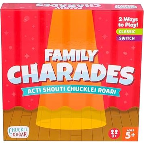 Chuckle & Roar - Family Charades - Family Game Night Classic - Switch charades for Group Acting - Great for Kids 5 and up