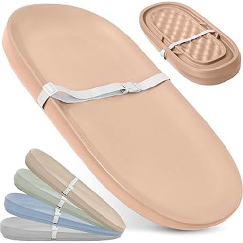 Jool Baby Waterproof Baby Changing Pad - Easy to Clean, Lightweight & Portable - Large Foam Cushion for Comfort (Peach)