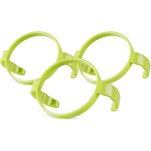 Botabee Baby Bottle Handle Grip for Comotomo 5 Ounce and 8 Ounce Silicone Bottles - Pack of 3 (Green)