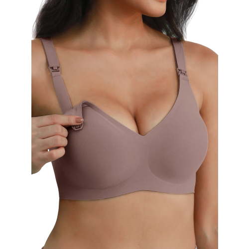 MINTREUS Nursing Bras for Breastfeeding Seamless Comfort Maternity Bra Pregnancy Sleep Bralette with Extra Extender