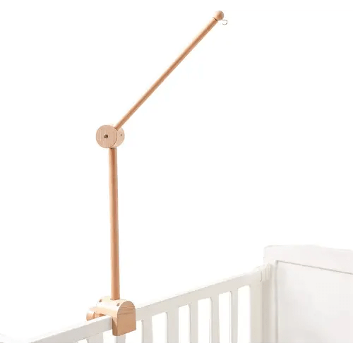 Baby Crib Mobile Arm - Wooden Baby Mobile Crib Holder Height Adjustable for Hanging Baby Crib Attachment for Nursery Decor