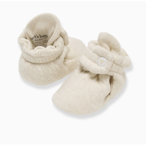 Organic Cotton Quilted Bee Baby Booties - Oat – Burt's Bees Baby
