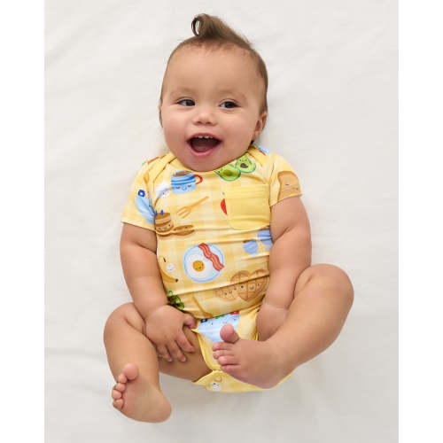 Breakfast Bunch Pocket Bodysuit | Little Sleepies 6-12M