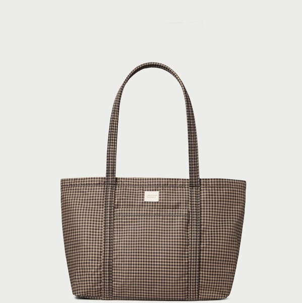 Mira Brown/Black Check Everyday Tote | Totes | Handbags
