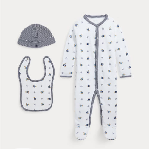 Polo Bear Cotton 3-Piece Gift Set