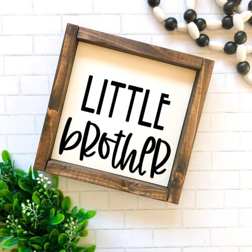 Little Brother Farmhouse Sign,Little Brother Signs,Little Brother Decor, Baby Boy Nursery Decor,Baby Boy Nursery Signs