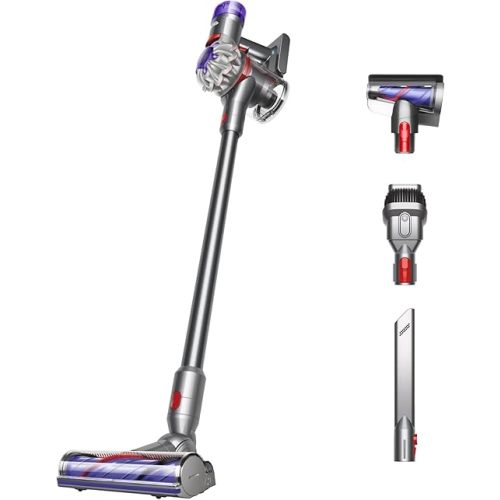 Dyson V8 Cordless Vacuum, Cleans Hard Floors and Carpets, Detangles, Converts to Handheld, 115AW, 2 Power Modes, Up to 40 Minutes¹