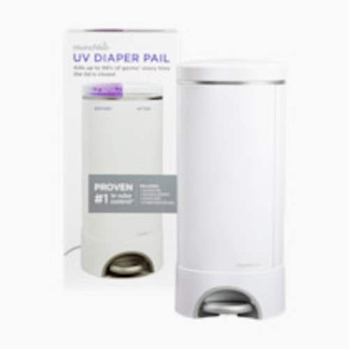 Munchkin UV STEP Diaper Pail - White, Uv Diaper Pail