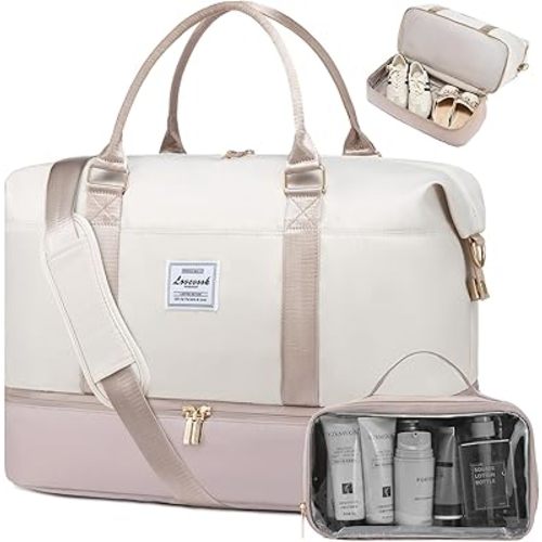 LOVEVOOK Travel Bag Weekender Bags for Women, Carry on Overnight Bag with Shoe Compartment,Duffle Bag with Laptop Pocket,Hospital Bag for Labor Delivery,Gym Tote Bag with Toiletry Bag