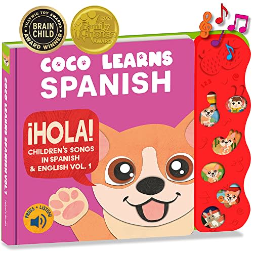 Coco Learns Spanish Vol. 1 | Musical Spanish Book & Bilingual Toy for Toddlers & Babies; Libros en Español para Niños; Spanish Baby Book & Children’s Book; Learn Spanish for Kids, Niñas, Niños, Bebes