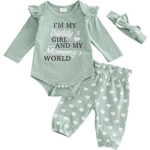 Newborn Infant Baby Girl Clothes Set Sweatshirts Tops Pants Toddler Girl Outfits Gifts 3 6 9 12 18 24 Months