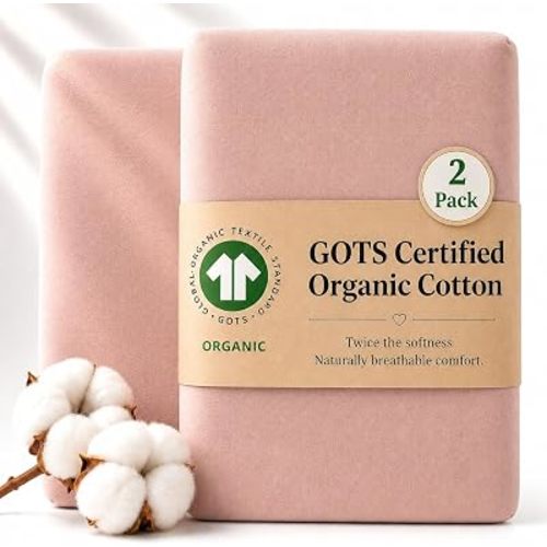 GOTS Organic Bedside Bassinet Sheets 33x20 and 35x19 for Baby Delight,Koola Baby Bond. Premium Weight Luxury Turkish Cotton - Rectangle Bassinet Sheets