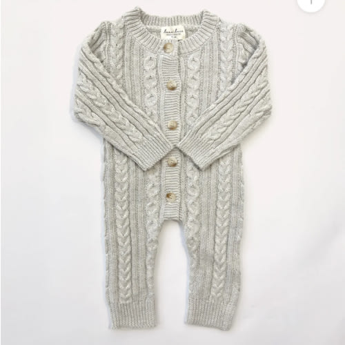Luna + Luca Classic Cable Knit Jumpsuit - Natural