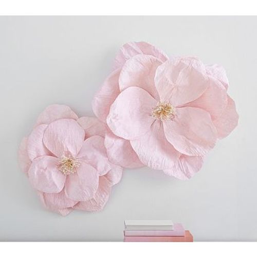 Jumbo Crepe Paper Flowers-set of 2 - Pink