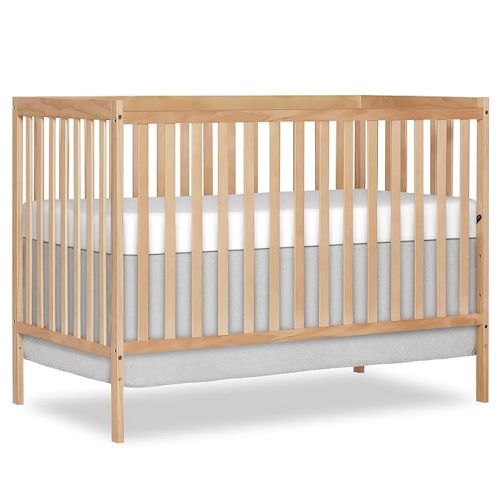 Dream On Me Synergy 5-in-1 Convertible Full-Size Baby Crib with Toddler, Day & Full Bed Conversion in Barnwood Natural, GreenGuard Gold & BSA, 3 Mattress Heights, Sustainable Pinewood