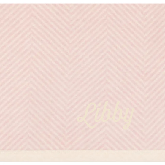 Harborview Herringbone Ballet Pink Mini Blanket
