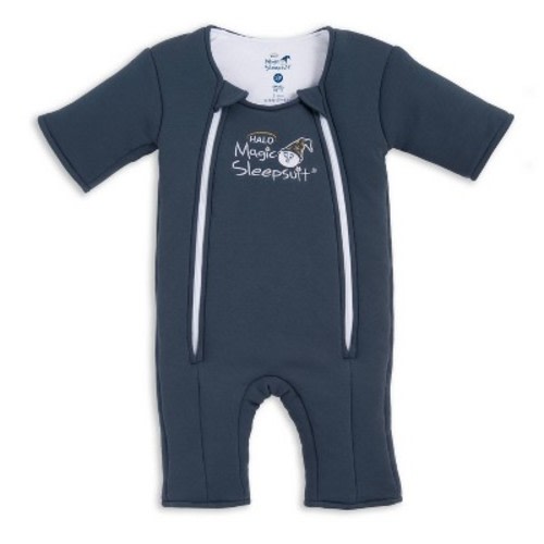 HALO Baby Merlin Magic Sleepsuit 100% Cotton Three Quarter Sleeve Wearable Blanket - Navy - Small