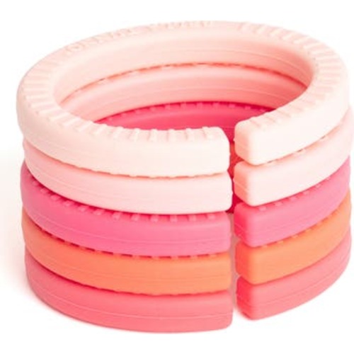 Set of 5 Happy Links Teething Rings