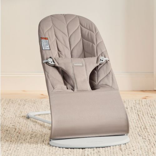 BabyBjörn Bouncer Bliss - Sand gray - Woven, Petal quilt