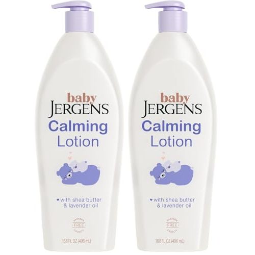 Jergens Baby Calming Lotion,Baby Calming Lotion,Lavender-Baby-Lotion,Baby-Moisturizer with Shea Butter and Lavender Oil,16.8 Fl Oz,(Pack of 2)