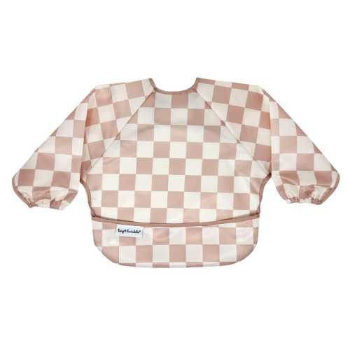 Bavoir Manches Longues - Damier Taupe
