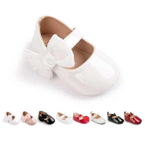 Bonario Baby Girls Shoes Infant Mary Jane Dress Bowknot Princess Crib Flats for Newborn First Walkers 3-18 Months