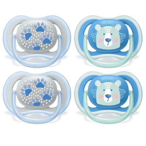 Philips Avent Ultra Air Pacifier 6-18m, bear/paw, 4 pack, SCF085/09