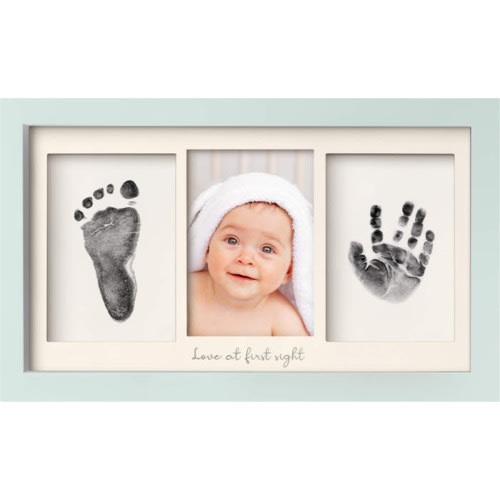 KeaBabies Duo Clean Touch Inkless Hand & Footprint Frame Kit, Sage